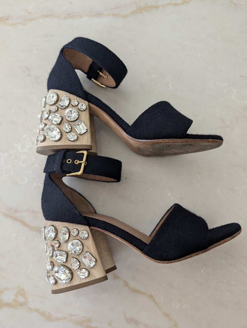 Marni Black Ankle-Strap Heeled Sandals
